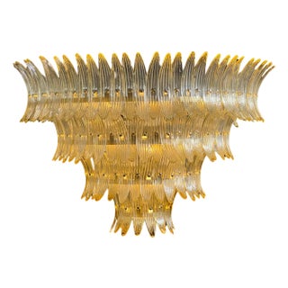 Vintage Italian Palmette Chandelier, Murano, 1990s For Sale