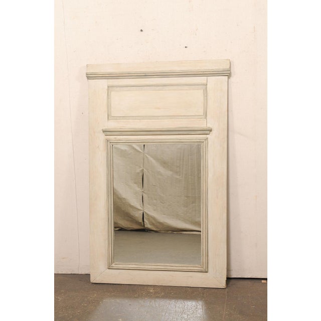 Antique French Painted Trumeau Mirror, 5.5' For Sale - Image 13 of 14