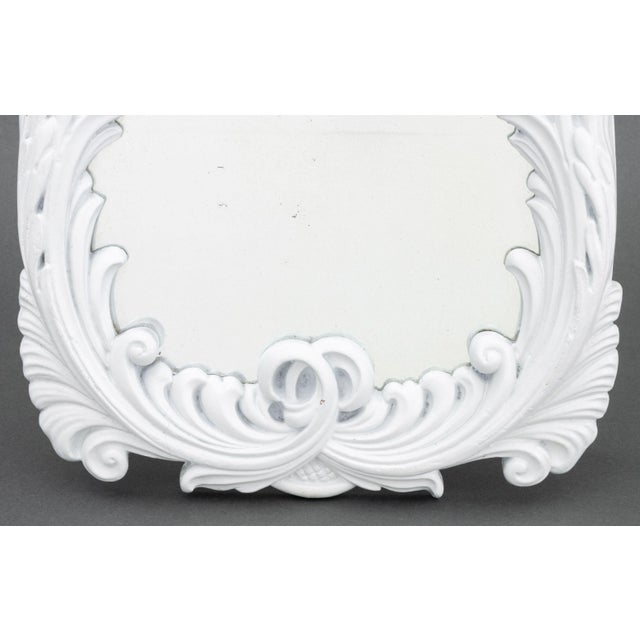 Serge Roche Style White Painted Wall Mirror For Sale In New York - Image 6 of 8