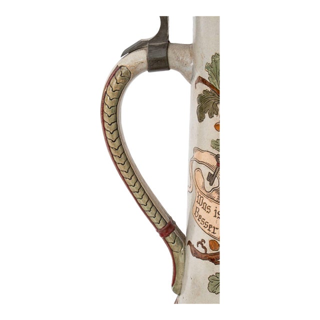 German Bier Stein Mounted as a Lamp For Sale - Image 4 of 10