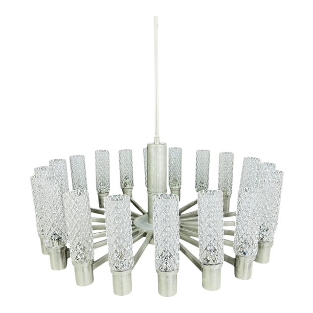 1960s Space Age Chandelier Manner of Hillebrand For Sale