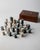 Stone Vintage Marble Chess Set in Green and Beige Stone Chess, 1970s, Set of 33 For Sale - Image 7 of 17