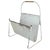 White Metal Hole Pattern Magazine Holder in the style of Carl Auböck, France, 1950s For Sale