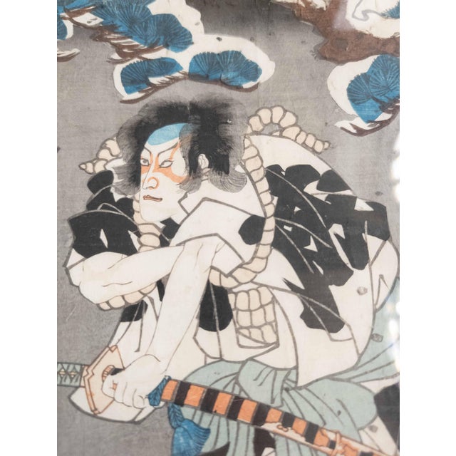 19th Century Japanese Ukiyo-E Woodblock Triptych Print by Utagawa Kunisada Toyokuni III For Sale - Image 15 of 16