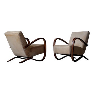 Lounge Chairs in Pony Skin by Jindrich Halabala, 1930s, Set of 2 For Sale