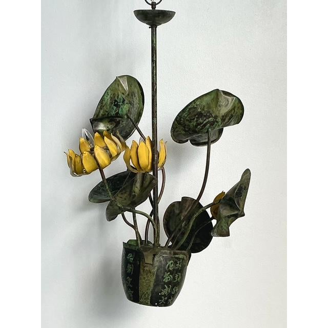 Vintage Boho Garland Faulkner Botanical Chandelier For Sale - Image 14 of 14