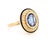 Mid-Century Modern 1960s Vintage Halo Ring, 18k Yellow Gold, Certified No-Heat Ceylon Sapphire 2cts For Sale - Image 3 of 6