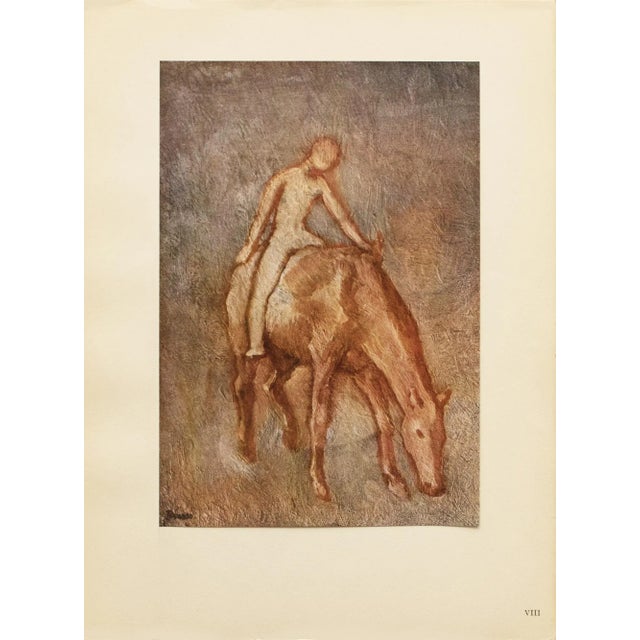 1940s 1948 Pablo Picasso Original "Naked Boy on a Horse" Period Lithograph, C. O. A. For Sale - Image 5 of 10