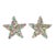 Richard Kerr Pastel Multicolor Star Jeweled Clip Earrings - 2 Pieces For Sale