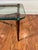 Vintage Regency Faux Bamboo Brown Metal, Brass & Glass Coffee Table For Sale - Image 9 of 11