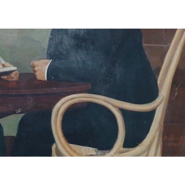 1970s Lenin and Krupskaya Oil Painting, Original Soviet Art by Filatov a.i. 110-159,5 For Sale - Image 5 of 6