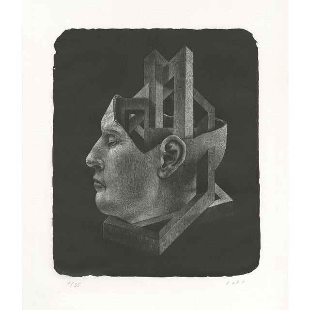 Thomas ott der kaiser (l'empereur), 2018 mezzotint lithograph on bfk rives paper 270 g edition of 35 copies, signed and...