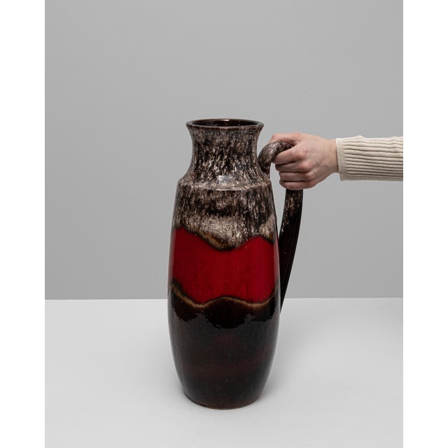 Mid-Century Modern 20th Century German 'W. Germany' Ceramic Vase For Sale - Image 3 of 18