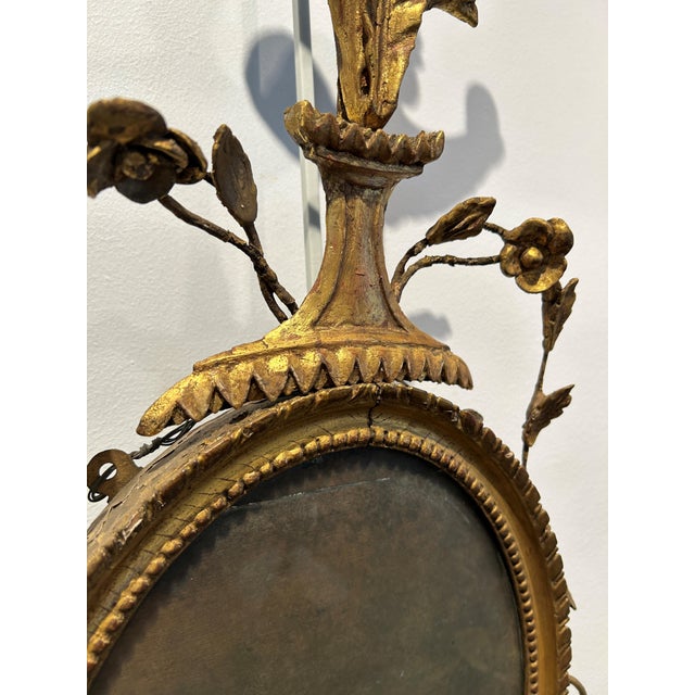 Fine George III Giltwood Girandole Mirror With Candle Arms, England 18th Century For Sale In Houston - Image 6 of 6