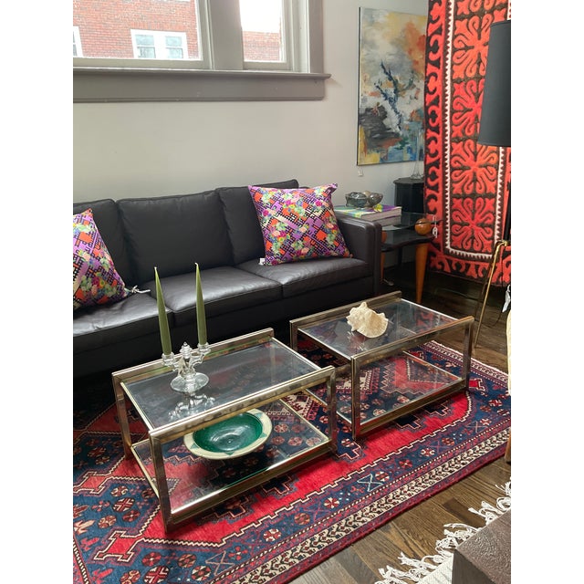 Late 20th Century Pair of Glass Top Coffee Tables For Sale - Image 15 of 15