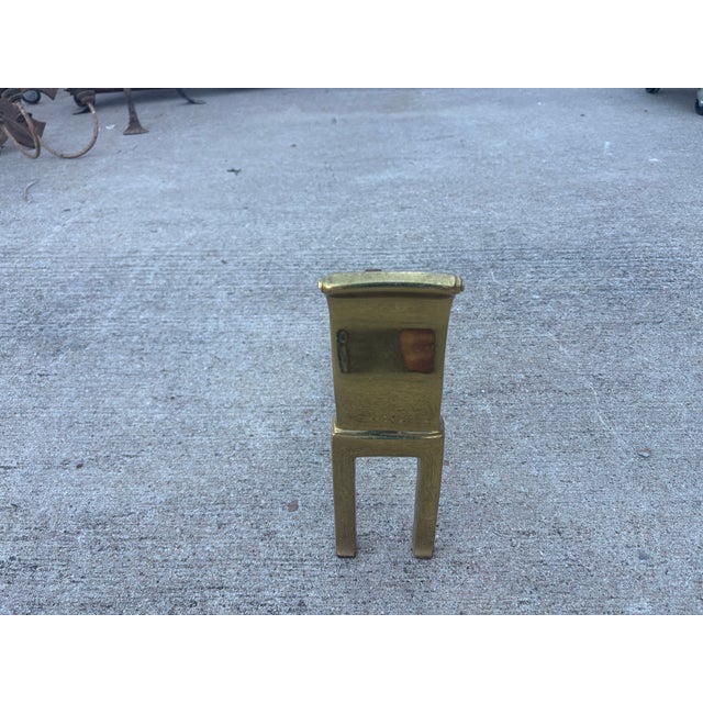Pair of Modernist Brass Andirons For Sale - Image 11 of 12