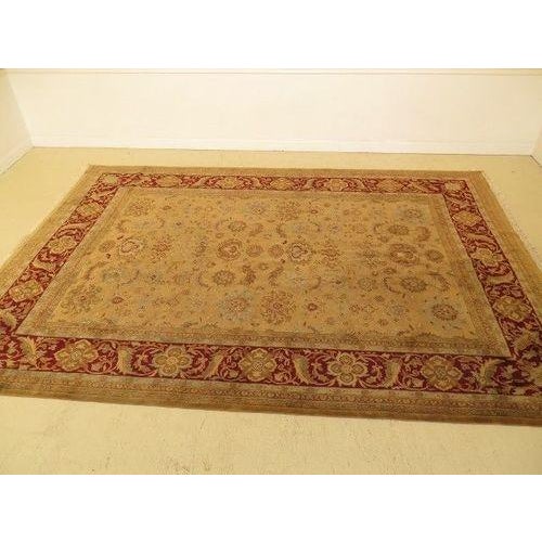 Textile Room Size Approx. 10 X 14 Red & Beige Rug For Sale - Image 7 of 10