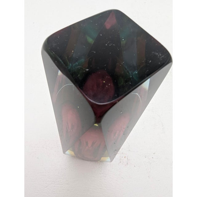 1960s Faceted Block Vase by Flavio Poli for Alessandro Mandruzzato, 1960s For Sale - Image 5 of 10