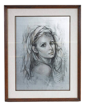 Giuseppe Tarantino, Untitled, 1970s, Lithograph on Plate, Framed