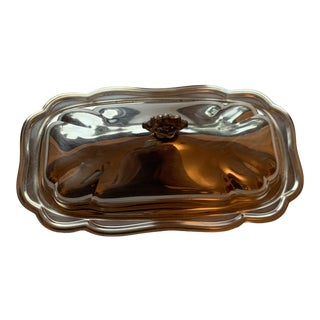 Vintage Silverplate Butter Dish For Sale