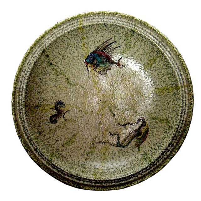 Vintage Decorative Plate from IAMA Albissola For Sale