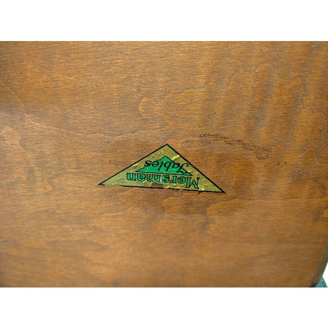 Vintage 1940s-1950s Mersman Mahogany 2-Tier Dumbwaiter Table or Butler Table For Sale - Image 9 of 13