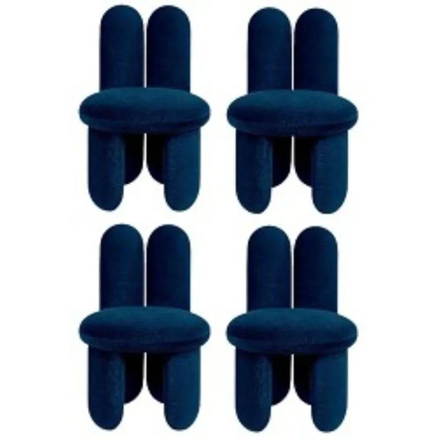 Set of 4 glazy chairs, gentle 873 by royal stranger dimensions: w 58 d 84 h 85 cm sh 50 sd 46 cm materials: upholstery...