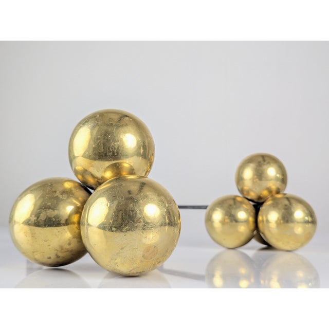 Black Bronze and Wrought Iron Andirons by Jacques Adnet, 1930s, Set of 2 For Sale - Image 8 of 10