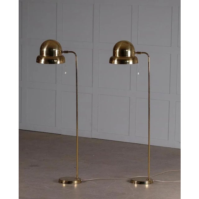 Metal Floor Lamps Model G-120m attributed to Bergboms, Sweden, 1960s, Set of 2 For Sale - Image 7 of 9