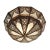 Late 20th Century Vintage Moroccan Metal Frosted Dish Pendant Light Small For Sale - Image 5 of 9