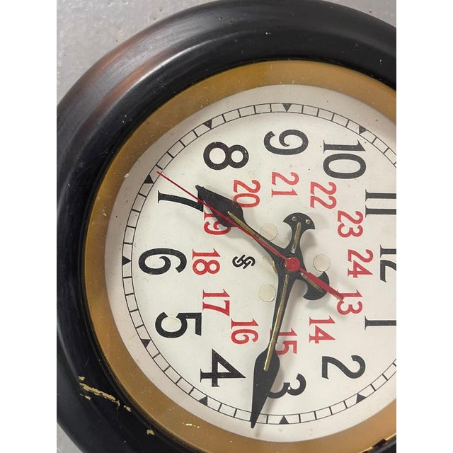 Bauhaus 24-Hour Wall Clock from Siemens Halske, Germany, 1930s For Sale - Image 15 of 16