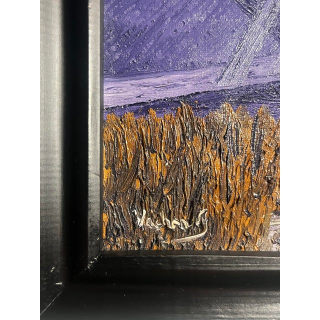 Rustic 1969 Oil on Canvas Painting by Andrew William Vachon "Jesse James, the Studio" For Sale - Image 3 of 9