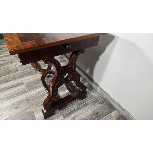 Vintage Biedermeier Walnut Table For Sale - Image 3 of 13