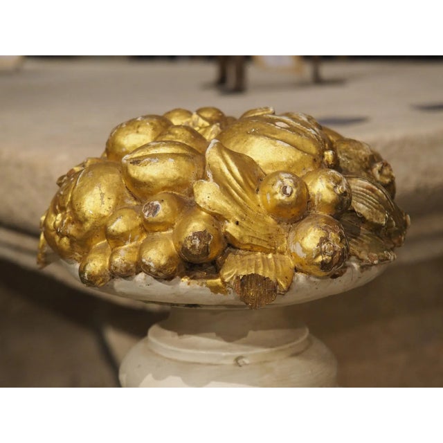 Wood A Tall 19th Century Carved and Lacquered Wooden Urn From Florence Italy For Sale - Image 7 of 12