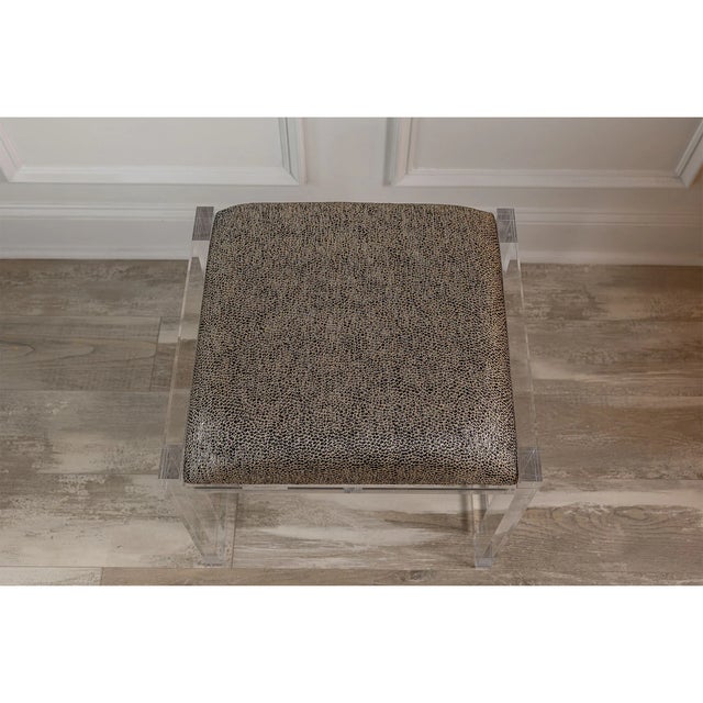 Plastic Glencoe Roxanne Lucite Bench For Sale - Image 7 of 8