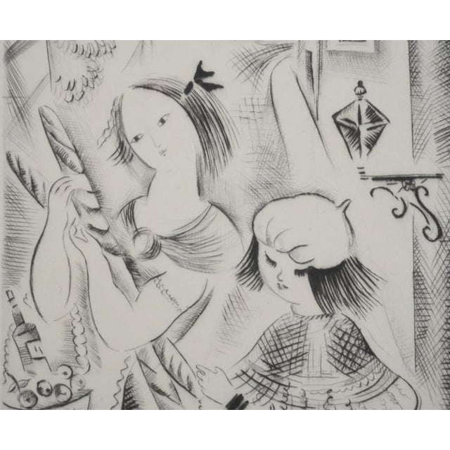 Mily Possoz, Young Girls with Provisions, Original Signed Engraving For Sale - Image 7 of 10