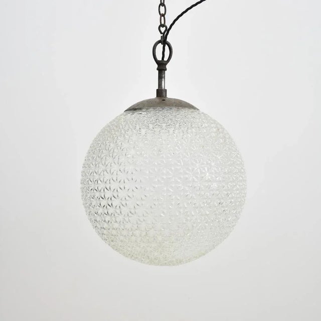 Czech Glass Pendant Light For Sale - Image 6 of 6