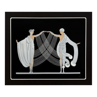 1980s Erté, Marriage Dance (Framed Signed Foil Stamped Embossed Serigraph) For Sale