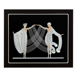 1980s Erté, Marriage Dance (Framed Signed Foil Stamped Embossed Serigraph)