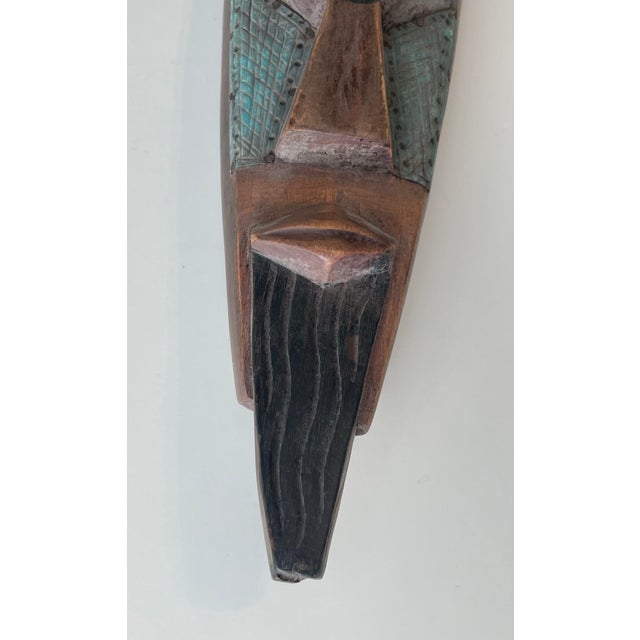Vintage Hand Carved African Asante Mask For Sale - Image 4 of 8