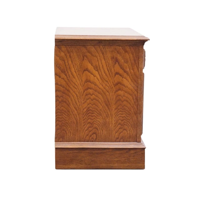 Bassett Furniture Solid Walnut Early American 26" Cabinet Nightstand 260-2060-271 For Sale - Image 13 of 14