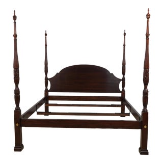Henkel Harris King Size Mahogany Poster Bed For Sale