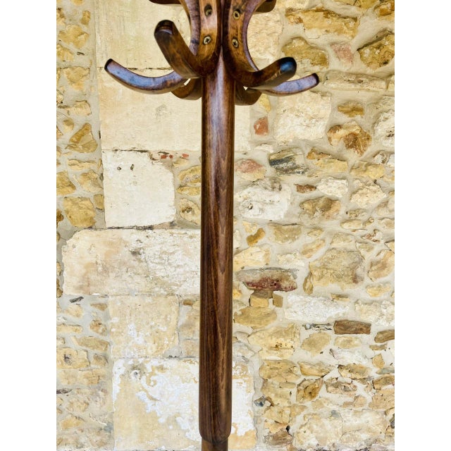 Brown Mid-Century Modern Standing Coat Rack from Baumann, 1960s For Sale - Image 8 of 18
