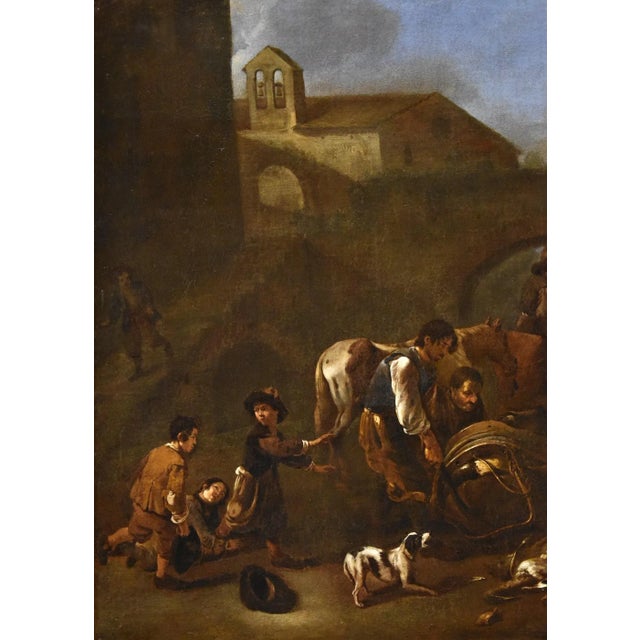 After Jan Miel, Landscape, 1650, Oil on Canvas For Sale - Image 4 of 14