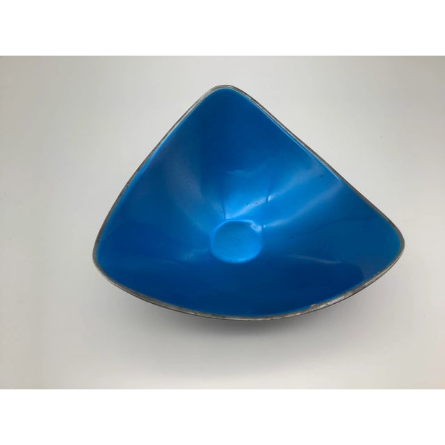 Mid 20th Century Vintage Mid 20th Century Reed & Barton Silver Plated and Enamel Bowl For Sale - Image 5 of 13