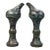 Antique Bronze Stemmed Cups With Inscriptions - Pair For Sale
