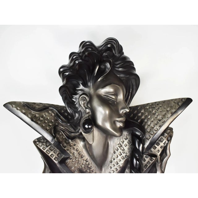 Ceramic 1990s Alexander Danel Austin Productions "Collar" Woman Bust Sculpture For Sale - Image 7 of 13