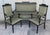 About Seating Furniture Suite and Two Armchairs in the Louis Seize Style in Ebonized Black Solid beechwood, carved and...