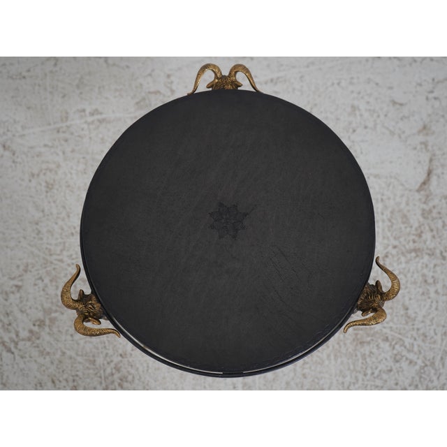 Traditional Labarge Regency Style Rams Head Round Occasional Table For Sale - Image 3 of 13