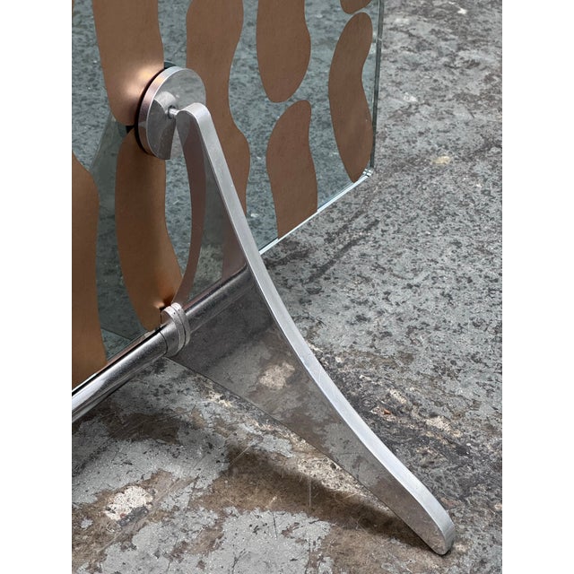Post Modern Fiam Italia Mirrored + Glass Wall Divider For Sale - Image 11 of 12